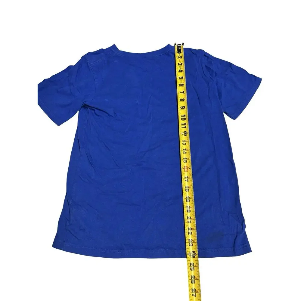 Converse Sneakers Graphic T-Shirt Blue Neon Lace Print Youth Large 12-13